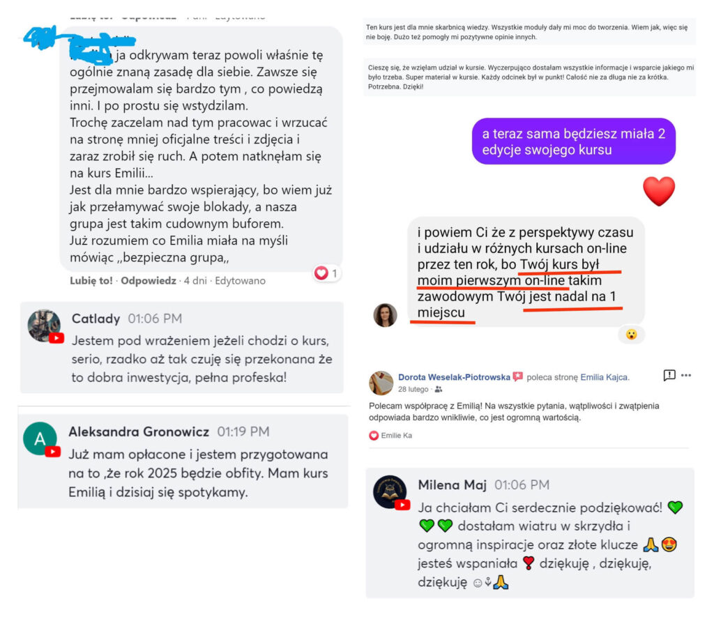 Dowód społeczny i rekomendacja współpracy z zespołem technologicznym Emilii Kajcy